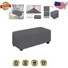 Machine Washable Grey Ottoman Cover – X-Large Stretch Fabric Furniture Protector