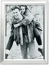Lawrence Frames Brushed Silver Plated 5 by 7 Metal Picture Frame