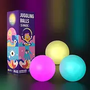 Juggling Balls LED Set of 3 - Cool Luminous Juggling Set for Beginners and Professionals | Perfect Juggling Balls for an Effective Show for Children and Adults | Rainbow Colours and Strobe Effect