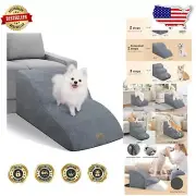 Gentle Slope Dog Steps for Easy Access - Lint Roller Included for Quick Cleaning