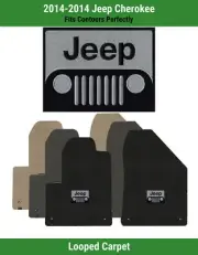Lloyd Classic Loop Front Row Carpet Mats for '14 Jeep Cherokee w/Jeep Grill Logo (for: Jeep)