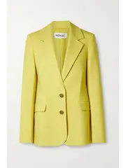 [MONSE] MONSE - Oversized Wool-blend Blazer - Lime green - US8 US 8 Green