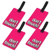 4x Tosca Attitude Travel Luggage Suitcase Name Address Bag Tag- Don't Touch