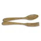 Berard Contour 12-Inch Olive Wood Salad Servers, 2 Piece Set