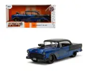 1955 CHEVROLET BEL AIR 1/24 BLUE/MATTE BLACK JADA PRO STOCK 34721