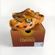 Crocs x Honey Nut Cheerios Classic Clog Sandals Men's NEW Limited Edition