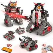 5 in 1 STEM Robot Building Kit, APP & Remote Control Samurai/Ninja Go Blocks ...