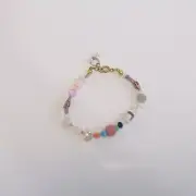Handmade Bracelet Vintage Beads Baroque Keshi Pearl Czech Glass Howlite Dichroic