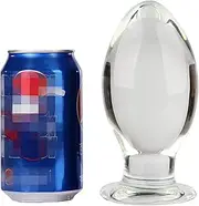NewMaxer 5.1 inches Large Glass Anal Plug Big Crystal Butt Plug Bum Plug Anal Trainer Anal Expander Training Sex Toy