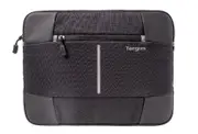 Targus 13-14'' Bex II Laptop Sleeve - Weather-resistant & rip-stop fabrication - Black with black trim