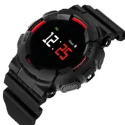 MX IP68 Color Screen Blood Pressure Heart Rate Sleep Monitor Sport bluetooth Smart Wristband RED COLOR