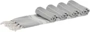 Nicola Spring Cotton Hand Towels - 100 x 60cm - Grey - Pack of 4 - Turkish Hammam Small Quick Drying Bathroom Face Cloth Hand Towel Kitchen Cloth