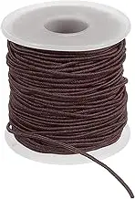 uxcell Elastic String for Bracelet 164 Ft/50 Meter Length 1.5 mm Dia, 1 Roll Sturdy Stretchy String Cord for Jewelry Making Necklace Beading Craft DIY, Brown