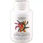 Synergy Natural Organic Super Greens (Spirulina, Chlorella, Barley Grass & Wheat