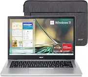 Acer Aspire 3 A314-23P-R3QA Slim Laptop | 14.0" Full HD IPS Display | AMD Ryzen 5 7520U Quad-Core Processor | AMD Radeon Graphics | 8GB LPDDR5 | 512GB NVMe SSD | Wi-Fi 6 | Windows 11 Home,Silver
