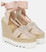 [Stella McCartney] Stella McCartney Embellished wedge espadrilles AU 9 beige