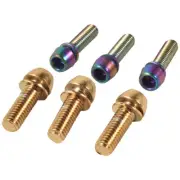 6 PCS Bicycle Bolts Fasteners MTB Road Bike Stem Screws M5/M6*18mm with washer