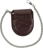 FOMIYES Vintage Pocket Watch Case Artistic PU Pouch with Texture Lightweight Holder for Men Women for Jewelry Display Convenient Portability