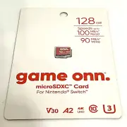 Game Onn Micro SDXC Memory Card 128GB Nintendo Switch / Lite / OLED & More - NEW