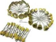 45pcs Wire Steel Brass Brushes Polishing Brush Wheels Set for Dremel Rotary Tool