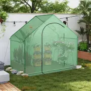 CostwayMini Walk-in Greenhouse with PE Cover