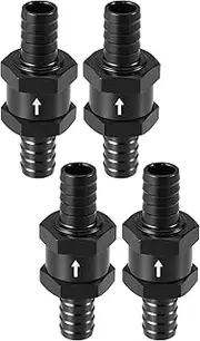 X AUTOHAUX Fuel Check Valve One Way/Inner Non Return One Way Check Valve for Car Fuel Petrol Gasoline Diesel/Durable 0.47" 12mm OD / 4 Pcs Black