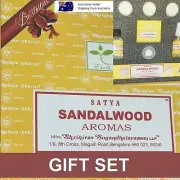 Sandalwood Gift Pack Satya Incense Sticks Cones Fragrance Oil Air Freshener