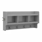 Woodland 40W Wall Mounted Coat Rack in Cape Cod Gray - Engineered Wood