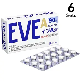 [DOKODEMO] 【6入組】白兔牌 EVE A 頭痛藥 90錠【指定第2類醫藥品】