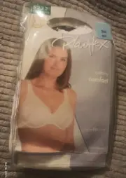 NUDE PLAYTEX COTTON COMFORT BRA 38DD 38 DD UNDERWIRE seamless CUSHIONED straps