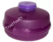 Tupperware Bagel Keeper Round Sandwich Salad Lunch Box Container Smidget Purple