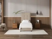 My Style Framed Headboard & Slimline Base - Single / Natural / Drawer Base