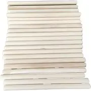 TEHAUX 50pcs Round Wooden Sticks DIY Wood Material for Art Craft Rods Building Models