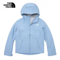 在飛比找PChome24h購物優惠-The North Face北面女款藍色防水透氣連帽衝鋒衣｜