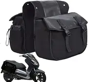 Motorcycle Saddle Bag - Trunk Storage Saddle Bag - Waterproof Hard Saddle Bags for Bicycles Rear Carrier, Water-Resistant Motorcycle Tail Bag, Multi-Functional for Sport Motorcycle