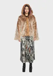 [Basic Pleasure Mode] Tundra Hooded Faux Fur Jacket