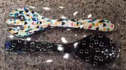 Oh Joy Geometric & Square Flecks 2 Pc Salad/Food Serving Untensil Set 13" NIB