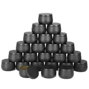 8oz Candle tins with lidsBlack Candle JarsBulk Candle tins for Making Candles...