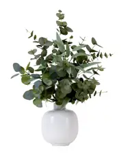 Nearly Natural 24in Artificial Eucalyptus Leaves Arrangement with Ceramic Planter