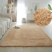 Shaggy Carpets Rugs for Living Room Bedroom Soft Fluffy Fuzzy Area Rug for Kids Baby Nursery Modern Indoor Plush Carpet,Beige,160x230cm