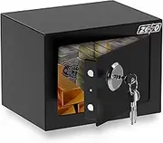 Small Safe With Keys | High Security Safety Box | Steel Lock Safes | Home Office Money Cash Storage Box With 3 Keys