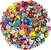 [Keshiyi] Lot of 30,50,100 Cartoon Random Bulk Shoe Charms and pins - Cool and Cute - PVC - for Sandals and Shoe Decoration