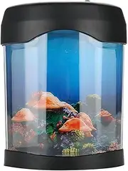 Jellyfish Lava Lamp, USB Color Light Aquarium Jellyfish Tank Aquarium Light, Mini Aquarium Night Light for Kids Room Decor Mood Lighting for Bedroom Living Room