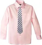 [Spring Notion] Boys Dress Shirt with Tie and Handkerchief Set