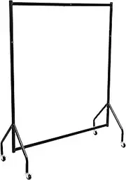 Amazon Basics Heavy Duty Rolling Garment Rack, Hanging Clothes Organizer Rail for Display and Storage, 1.21 x 1.52 m - Black