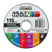 Flexovit 115 x 1 x 22.2mm Multi Material Reinforced Cut Off Wheel