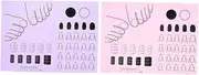 NUSITOU 2pcs Nail Art Practice Hand Reusable Manicure Mat Set for Salon Supply