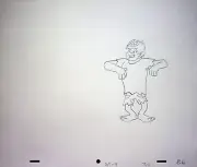 The Pebbles and Bamm-Bamm Show 1971 Production Hand Drawn BAMM-BAMM Pencil