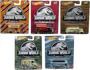 Hot Wheels Jurassic World 2022 Premium Pop Culture Complete 5 Car Diecast Set DLB45-946Q Release