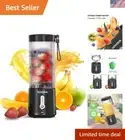 Compact 16 Oz Mini Blender with Powerful 6 Blades - Ideal for Gym & Office